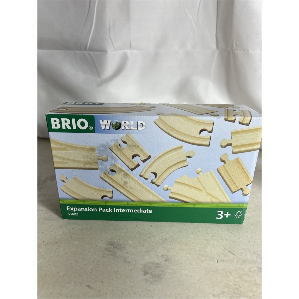 BRIO World Expansion Pack Intermediate Wooden Train Track Set 33402, Age 3+